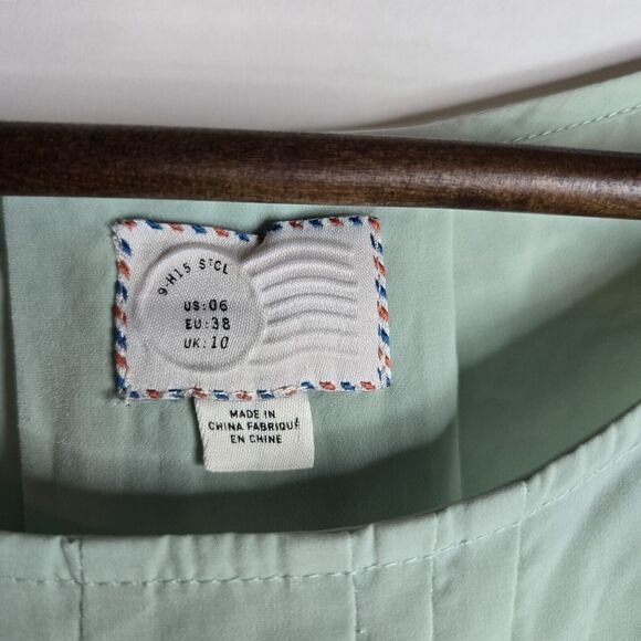 Postmark (Antrhopologie) Mint Green Hilma Blouse Womens 6 - Picture 3 of 5